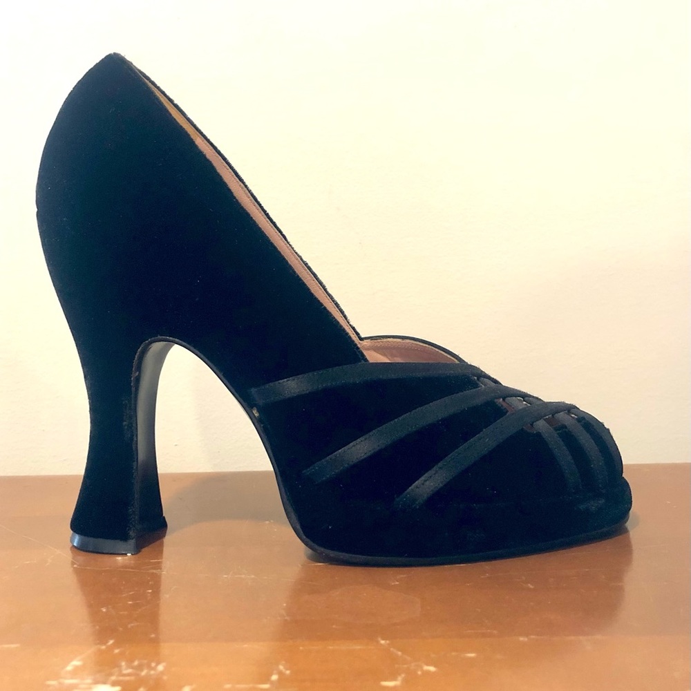 Velvet Prada Heels, Size 38